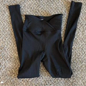 Year of Ours Black Ribbed Leggings